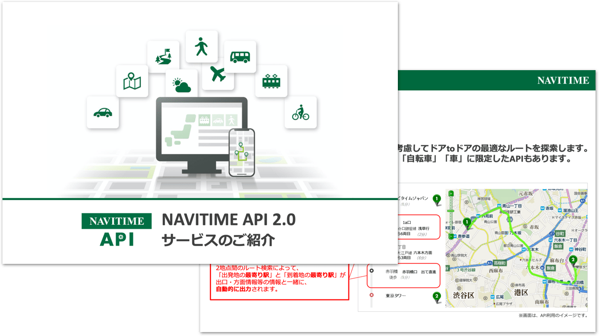 「NAVITIME API」の概要